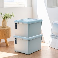 프랑코홈 국내 제조 리빙박스, 블루, 62L, 2개 블루, 2개