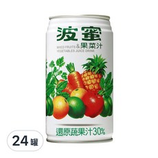 波蜜 果菜汁，多種蔬果精華，補充營養, 335ml, 24罐