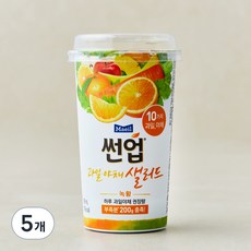썬업 과일야채 샐러드주스 녹황, 190ml, 5개