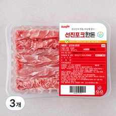 선진포크한돈 등심 꽃살 구이용 (냉장), 600g, 3개