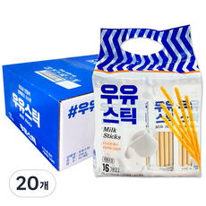 키즈웰 우유 스틱 과자, 256g, 20개 - 밀크스틱