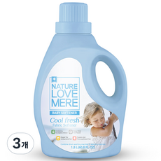 네이쳐러브메레 유아 쿨프레쉬 섬유유연제 코튼향 본품, 1800ml, 3개