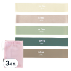 앳플리 코어 루프밴드 5종 + 전용 파우치, 멜로우아이보리 + 더티핑크 + 고스애머그린 + 베릴그린 + 코코아브라운, 3세트