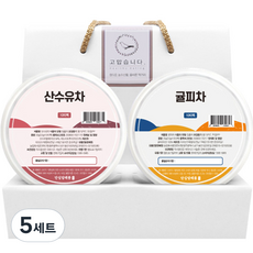 단심 건강차 2종 선물세트, 5세트, 산수유차 10p + 귤피차 10p