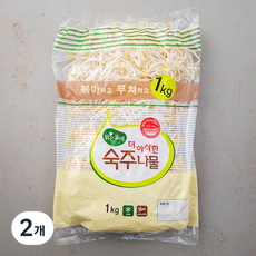맑은물에 더 아삭한 숙주나물, 1kg, 2개