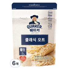 롯데제과 퀘이커 클래식 오트 시리얼, 350g, 6개