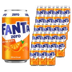 환타 제로 오렌지 탄산음료, 350ml, 24개