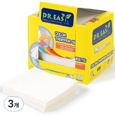 DREASY 블루선 이염방지 먼지제거 얼룩방지 세탁티슈, 120개입, 3개