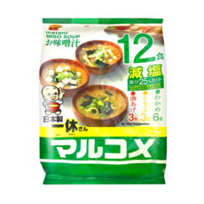 Marukome 一休味噌湯 12食 – 減鹽, 191.1g, 1袋