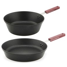 키친웰 블랙엣지 이노블 IH 팬 2종 세트, 혼합색상, 프라이팬 28cm + 궁중팬 24cm