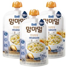 맘마밀 안심밥상 레토르트 이유식, 전복 모듬채소진밥, 140g, 3개