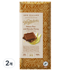 휘태커스 넬슨페어 앤 마누카꿀 밀크초콜릿, 100g, 2개
