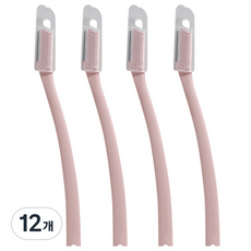 신도프라임 일본칼날 안전커버 눈썹칼, 베이비 핑크, 12개