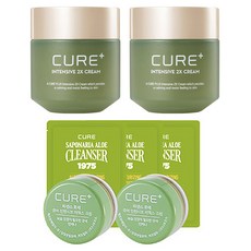 KIMJEONGMOON-ALOE CURE+ 蘆薈2X修護霜套裝，密集2X面霜，舒緩保濕, 100g, 1組