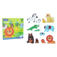 OhBabyLaugh 六合一拼圖, 幼兒啟蒙拼圖玩具, 1組, 6PCS