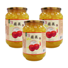韓味不二 蘋果茶果醬, 韓國無添加防腐劑, 950g大容量, 950g, 3罐