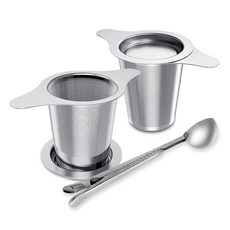 bella cuisine 不鏽鋼茶葉過濾器 2入+咖啡勺, 單色​, 1組