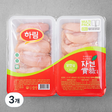 자연실록 무항생제 인증 닭안심, 1000g, 3개