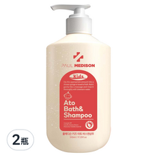 PAUL MEDISON Kids Ato 弱酸性洗髮沐浴乳 嬰兒爽身粉香 510ml 二合一洗髮沐浴乳, 2瓶