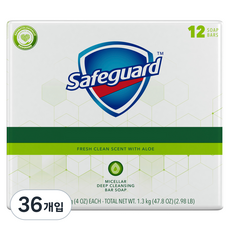 세이프가드 비누 알로에향, 113g, 36개