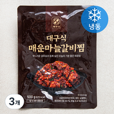 해화당 대구식 매운마늘 갈비찜 (냉동), 500g, 3개