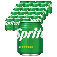 Sprite 雪碧 清爽檸檬風味, 透明氣泡 酷爽解渴, 250ml, 24罐