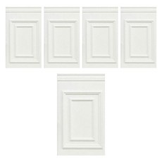 Funnywall Wainscoting 自黏裝飾軟線條 A款, 白色, 5入