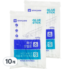 화신 핫멜트 글루 스틱 소 7mm 600g, 10개