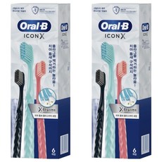 오랄비 아이콘 X 칫솔, 6개입, 2개