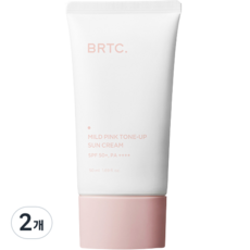 비알티씨 마일드 핑크 톤업 선크림 SPF 50+ PA++++, 2개, 50ml