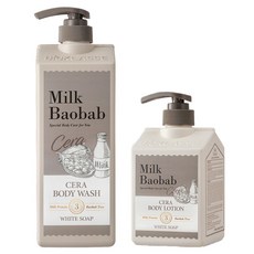 밀크바오밥 세라 바디워시 화이트솝 1200ml + 세라 바디로션 화이트솝 600ml, 1개