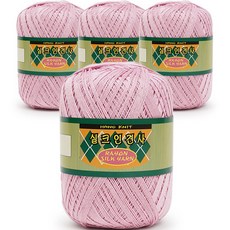 필립섬유 쎄비 실크 인견사 뜨개실 90g x 4p, 822 탁한분홍, 4개