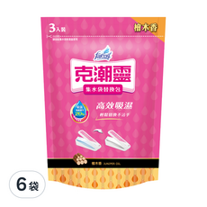 farcent 花仙子 克潮靈 集水袋替換包 檜木香, 540g, 6袋