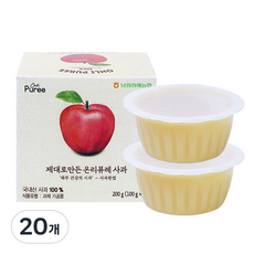 남원원예농협 퓨레 100g, 사과, 20개 - 온리퓨레