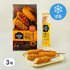 동원 퀴진 크리스피핫도그 (냉동), 80g, 5개입, 3개