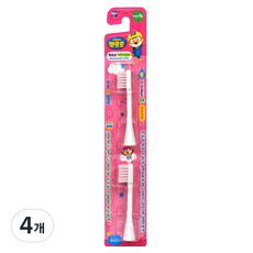 뽀로로 어린이전동칫솔모, 핑크, 4개