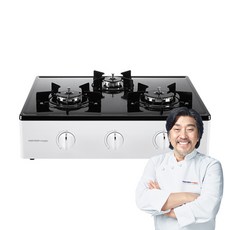 나비엔매직 가스레인지 3구 고객직접설치, GRF-6003PD(화이트), LPG