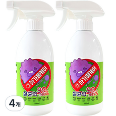 아가페케어 살균 소독제, 500ml, 4개