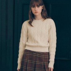  로라로라 여성용 TWIST KNIT PULLOVER 