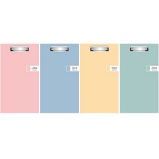 톡톡팬시 CMYK컬러 미니 클립보드 4종, 민트, 핑크, 블루, 옐로우, 1세트