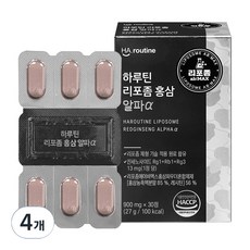 Haroutine 脂質體紅蔘膠囊Alpha 27g, 30顆, 4個