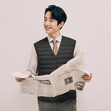 앤드지 브이넥 구스다운 경량 베스트 패딩조끼 BLA4VP1101