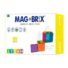 MAGBRIX 樂高正方形 24片, 可回收材料製成, 強力磁片