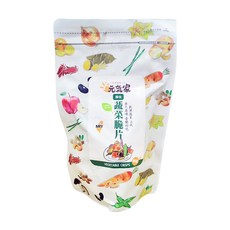 元氣家 綜合蔬菜脆片, 真空脫水技術, 保留蔬菜風味, 無添加人工色素香精, 無防腐劑, 健康美味, 100g, 1包