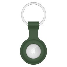 Timo 純色矽膠保護套 AirTag專用, 綠色, 輕巧防刮保護套，適用於AirTag, 1個