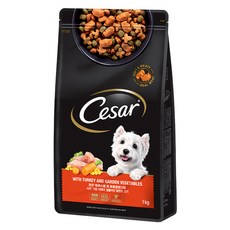 시저 어덜트 강아지 건식사료, 칠면조, 1kg, 1개 반려동물용품