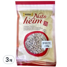 웰넛 자연두레 해바라기씨, 200g, 3개