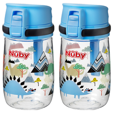 누비 정글 유아물병, 다이노소어블루, 300ml, 2개 다이노소어블루, 2개, 300ml