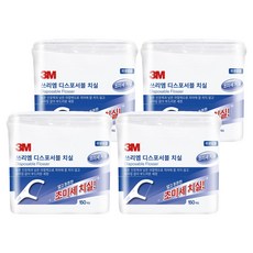 쓰리엠 디스포서블 치실 벌크 싱글라인, 2cm, 150개입, 4개