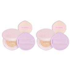 아임미미 원더 벨벳 래스팅 쿠션 15g 21호 + 빅 퍼프 세트, 01 아이보리, 2개